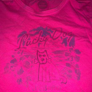 Pink Life is Good Lucky Dog Crusher Tee